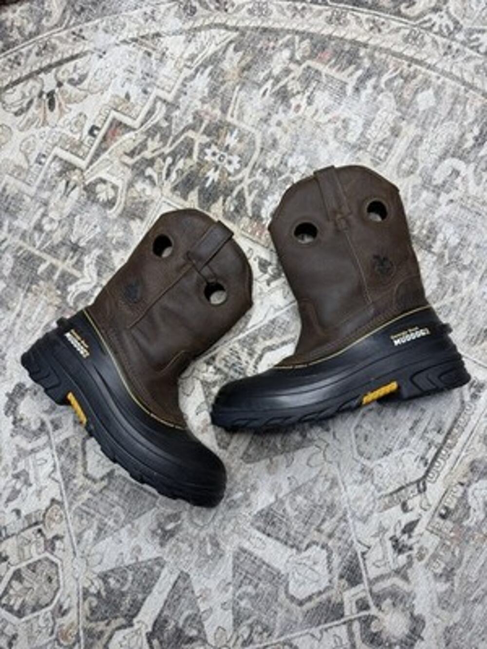 Georgia Boots Muddog 10 Waterproof Steel Toe Work Farm Brown Leather Boots